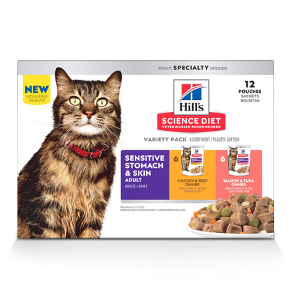 Hill's Science Diet, Sensitive Stomach & Skin, Adult, Wet Cat Food