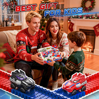 Spider Race Track Toys for Boys 4-6 with 2 Electric Spider Cars (212PCS) 🍁 All In One Marketplace Canada