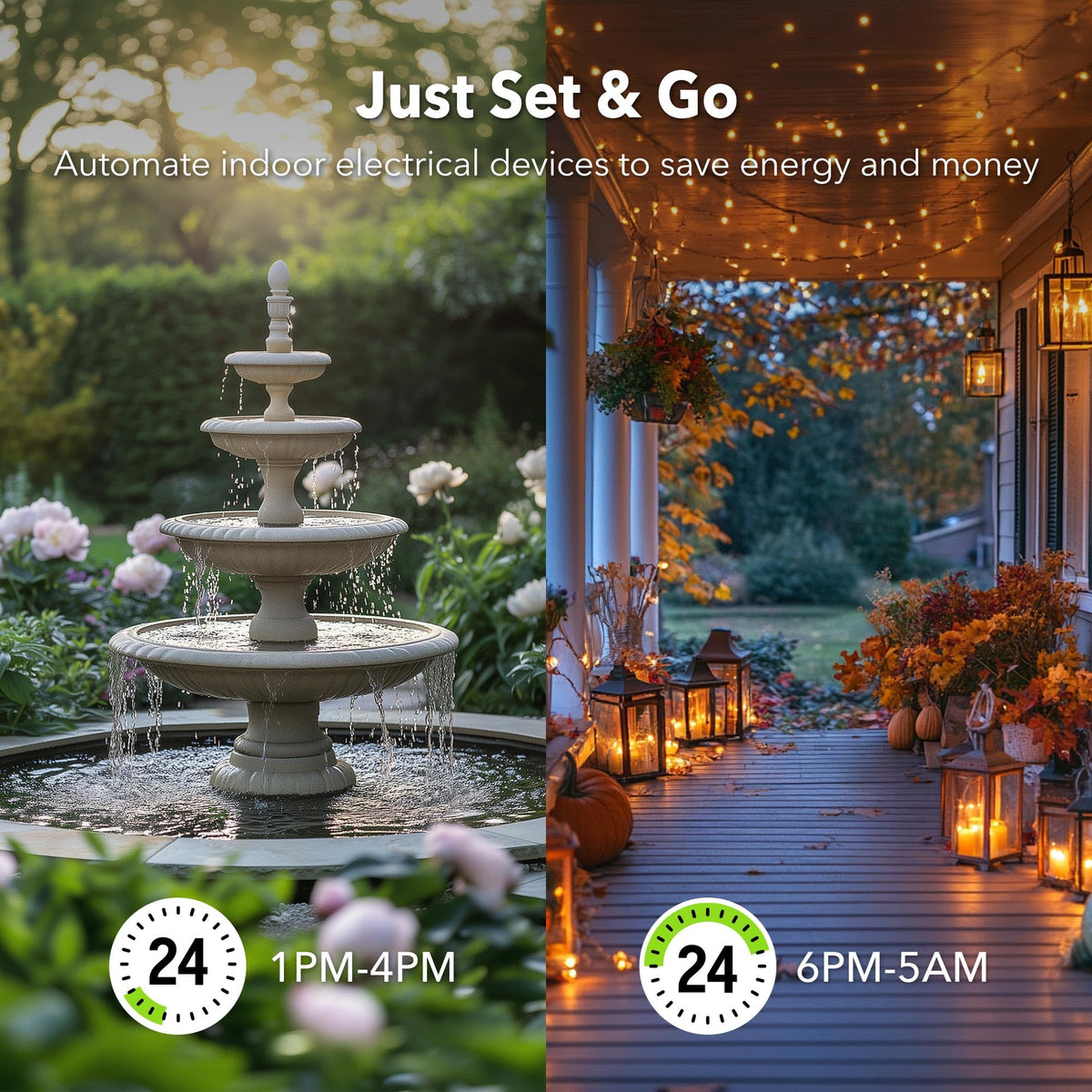 BN-LINK Outdoor 24-Hour Mechanical Timer Outlet, 2 Grounded Outlets 🍁 All In One Marketplace Canada