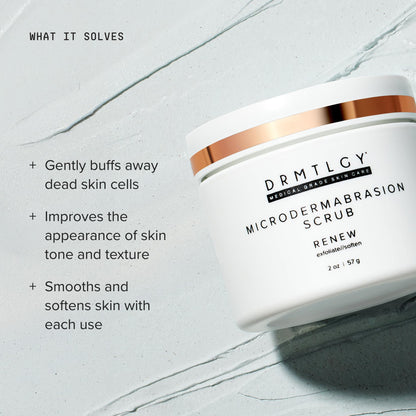 DRMTLGY Microdermabrasion Scrub – Gentle Facial Exfoliating Scrub to Smooth & Polish Skin – Face Exfoliator for Dull, Rough Texture – Pumice Exfoliant – 2 oz - Available at All In One Marketplace Canada