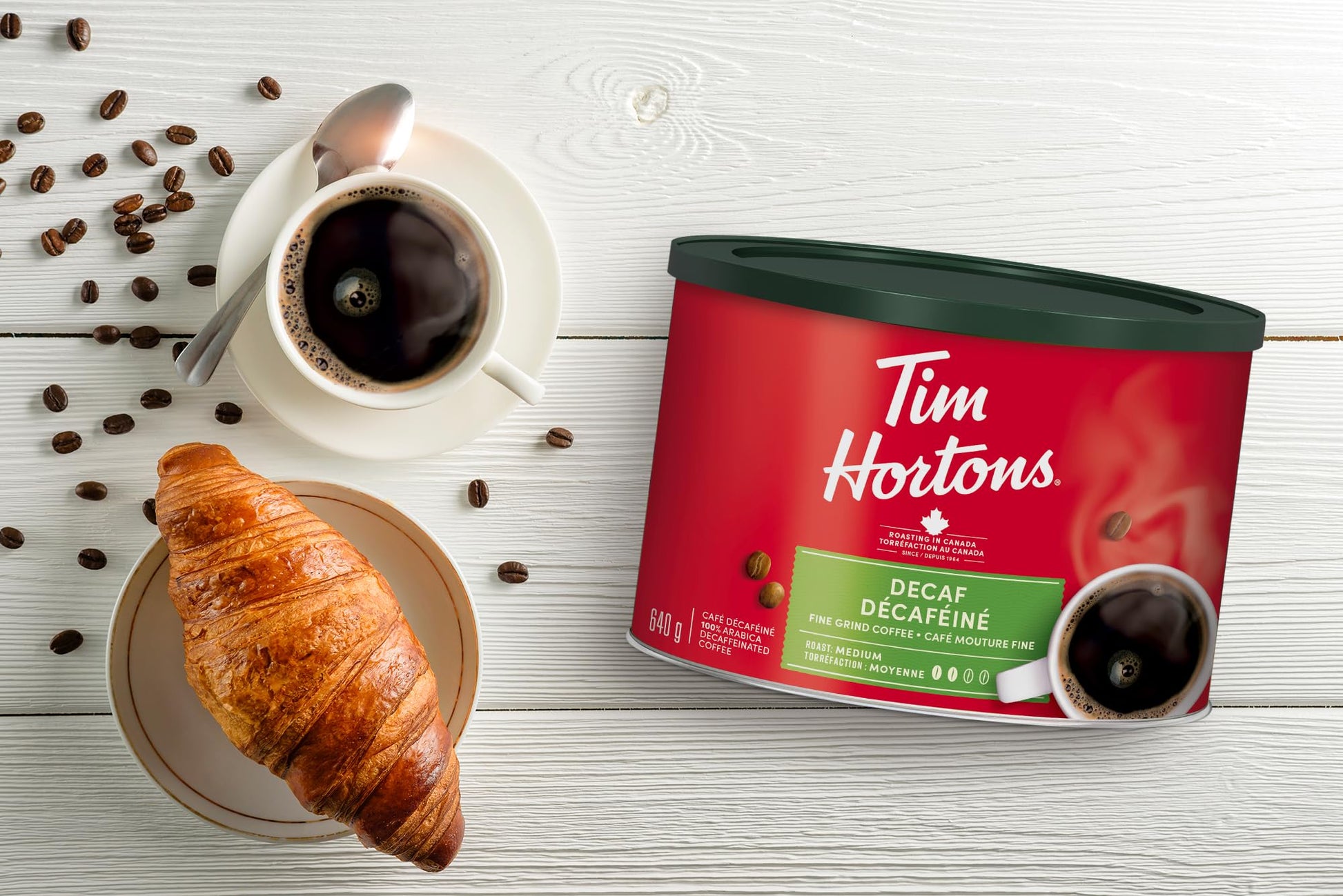 Tim Hortons Decaf Medium Roast Fine Grind Coffee, 640g