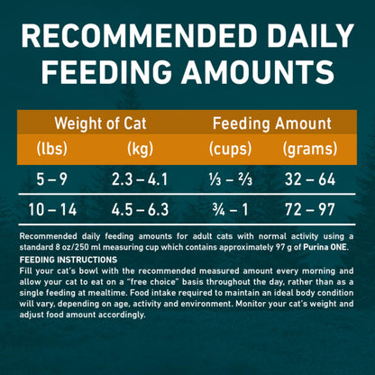 Purina ONE True Instinct Grain Free Dry Cat Food, High Protein Chicken - 6.53 kg Bag