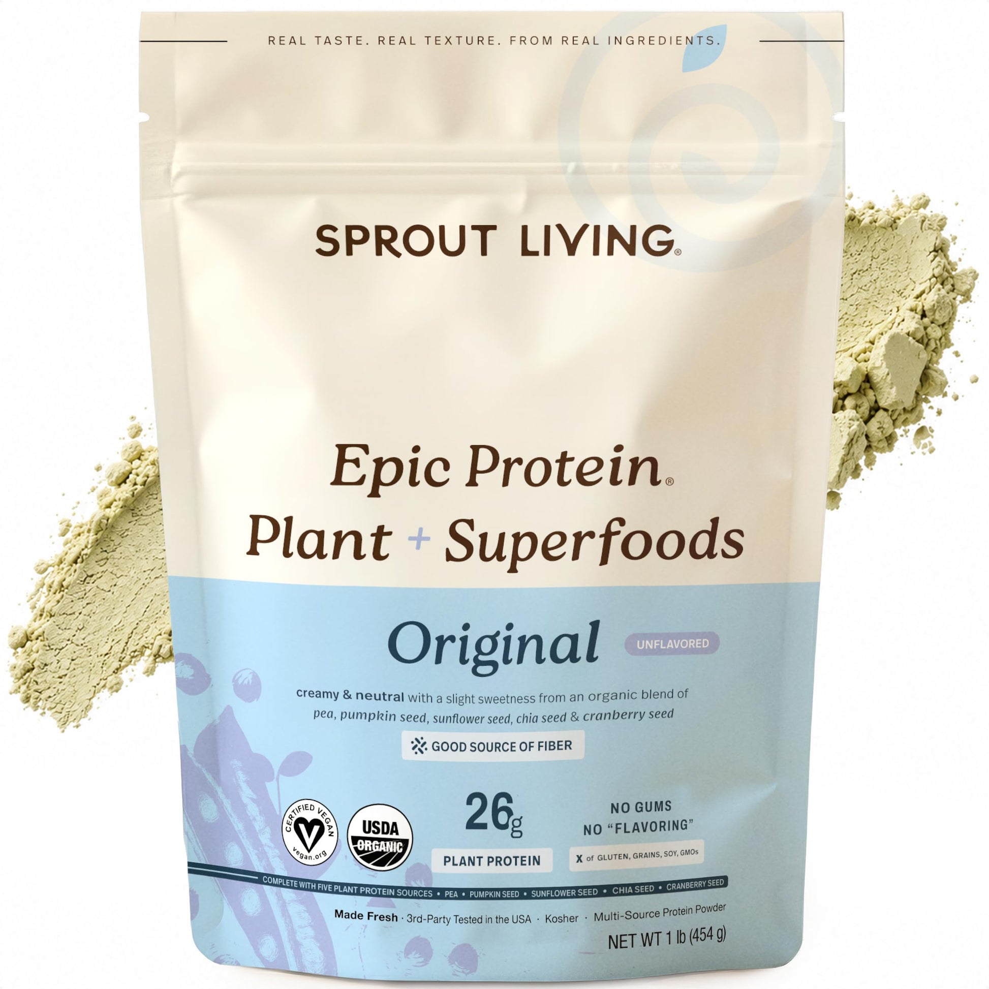 Sprout Living Epic Protein Powder Original 1 lb, original, 1-pound Sprout Living