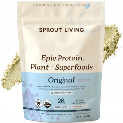 Sprout Living Epic Protein Powder Original 1 lb, original, 1-pound Sprout Living