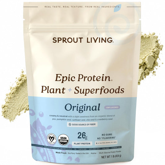 Sprout Living Epic Protein Powder Original 1 lb, original, 1-pound Sprout Living
