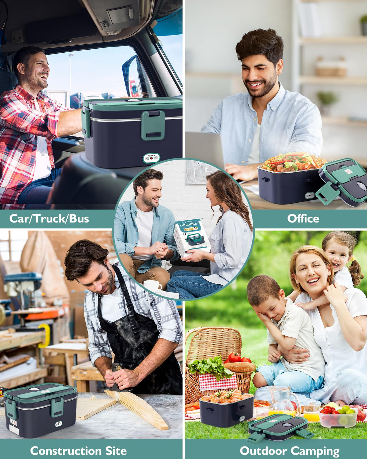 Electric Lunch Box Food Heater, Portable Food Warmer, Large 1.8L Containers 🍁 All In One Marketplace Canada