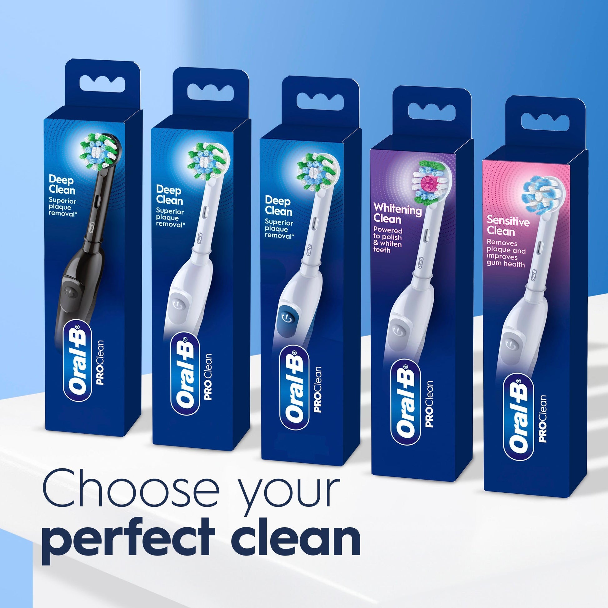 Oral B Pro Clean Battery Toothbrush, Deep Clean - Black, 1 Toothbrush, 1 Brush Head, Built-in Timer and batteries included Oral-B