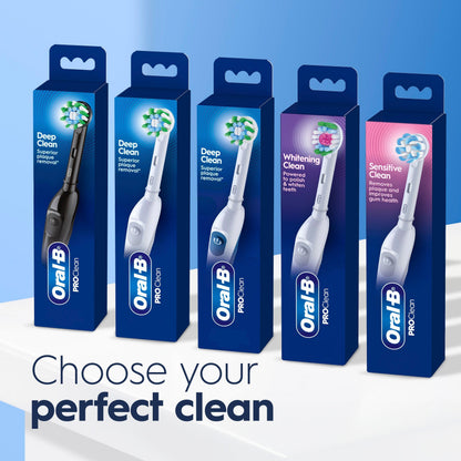 Oral B Pro Clean Battery Toothbrush, Deep Clean - Black, 1 Toothbrush, 1 Brush Head, Built-in Timer and batteries included Oral-B