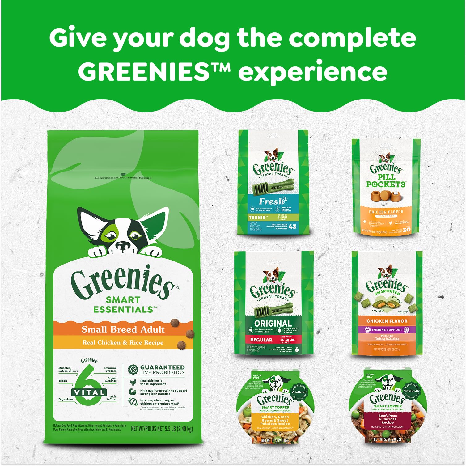 GREENIES Dog Treats Original Teenie Natural Dental Care, (192 Treats) 54oz. Pack - Available at All In One Marketplace Canada
