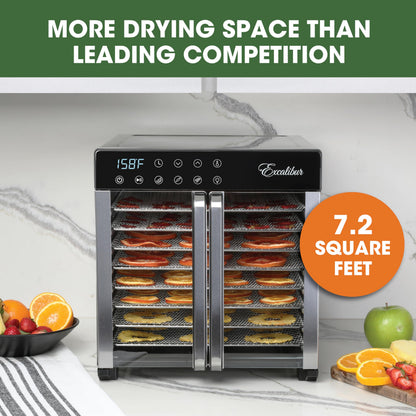 Excalibur 8 Tray Select Digital Dehydrator, in Stainless Steel (DH08SCSS13)