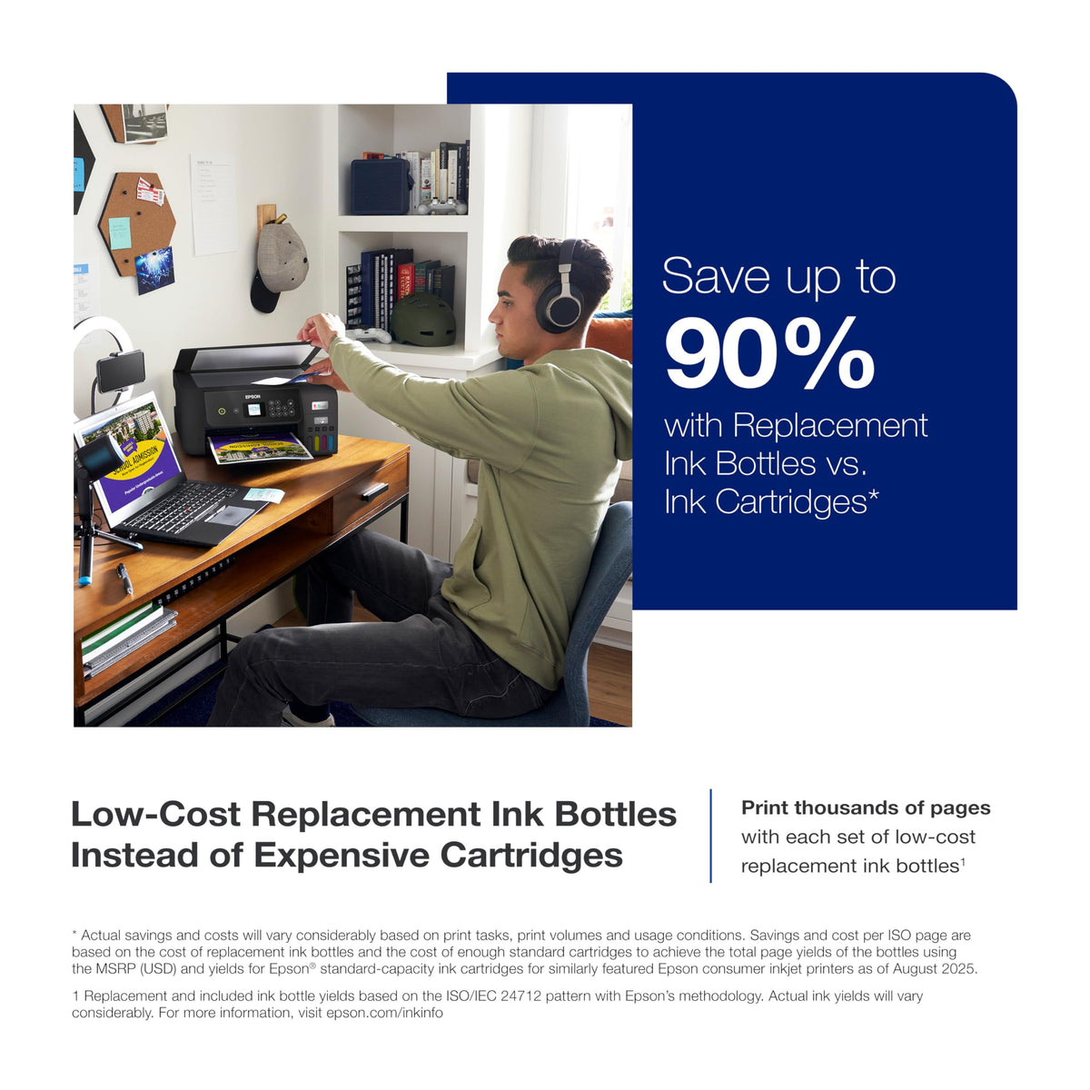 Epson EcoTank ET-2800 Wireless Color All-in-One Supertank Printer - Black