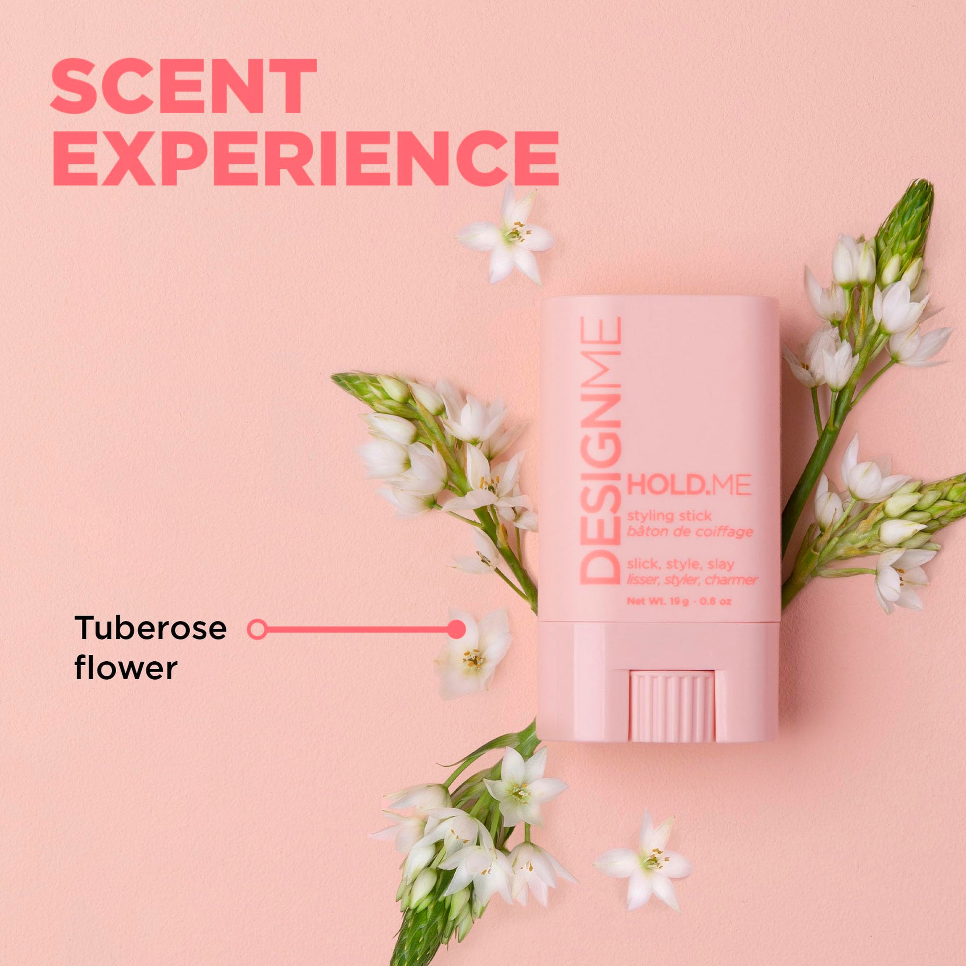 Design.Me HOLD.ME Styling Stick | Vegan Hair Wax Stick for Women | Controls Frizz, Tame Flyaways & Smooths Hair | With Long-Lasting Hold - Available at All In One Marketplace Canada