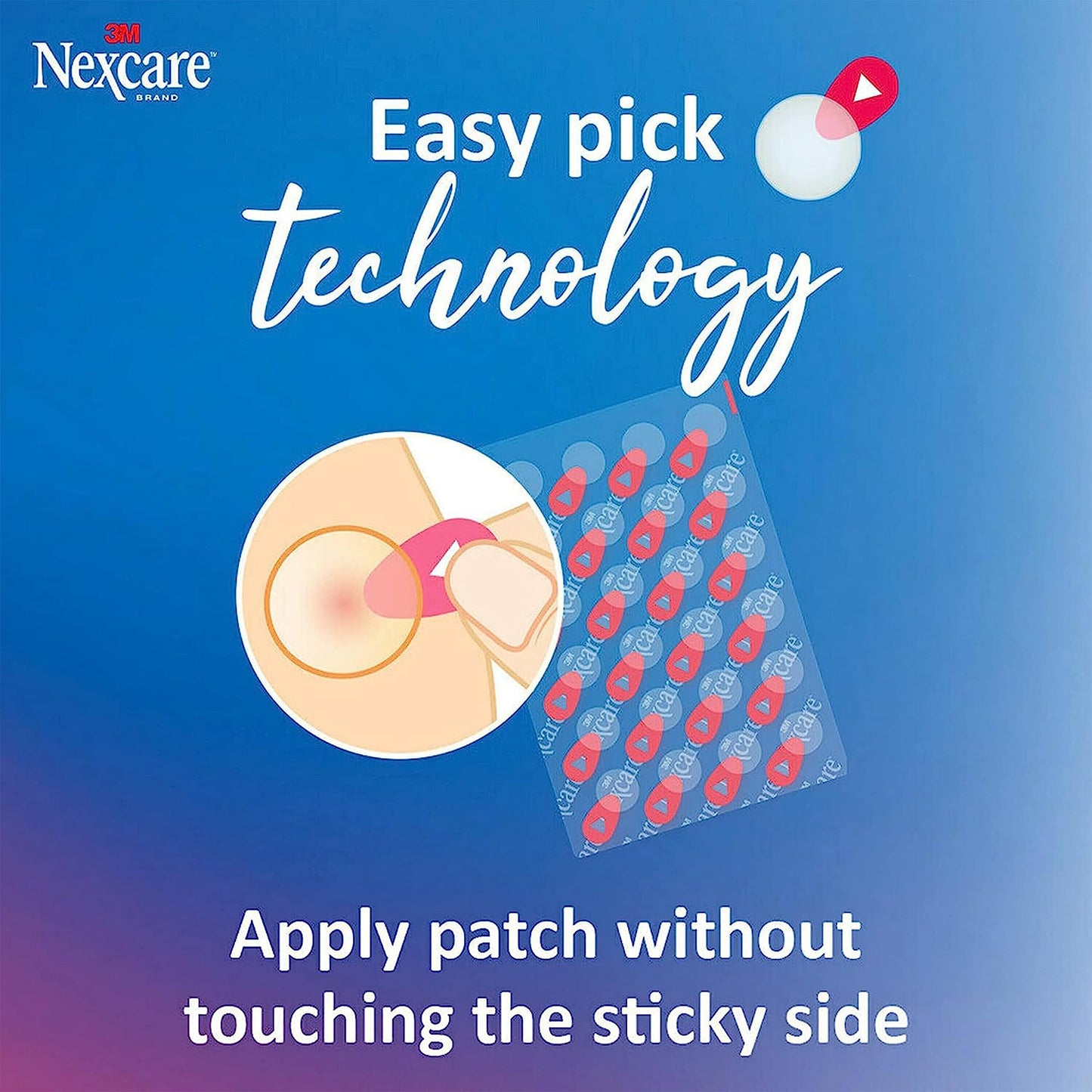 Nexcare Thin and Transparent Acne Patch, Skin Cover Absorbs Pus and Oil from Clogged Pores, Made with hydrocolloid, tab Allows for Easy Removal from Liner - 117 Pimple Patches Nexcare