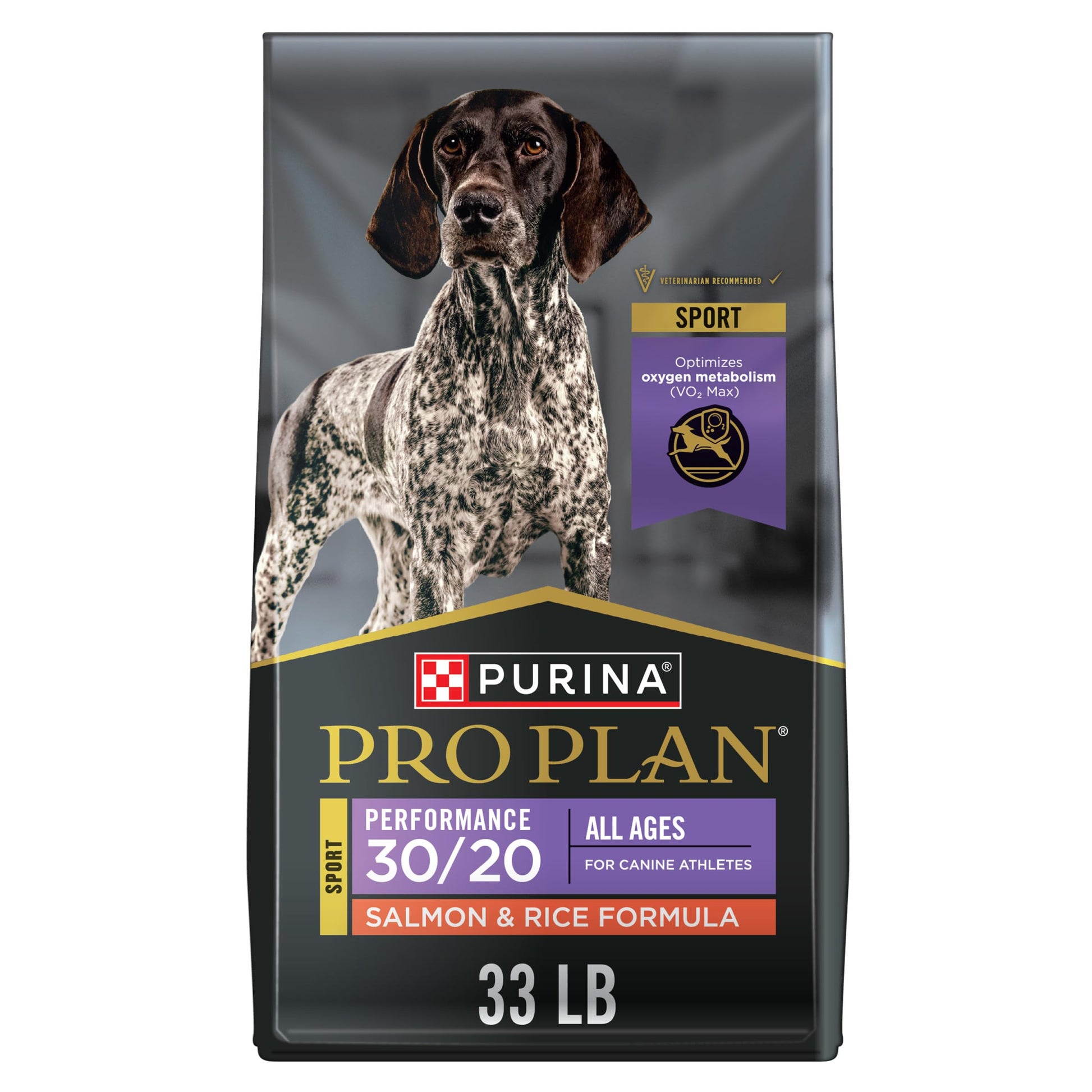 Purina Pro Plan Dry Dog Food, Sport, Performance 30/20 Salmon and Rice Formula, 33-Pound Bag, Pack of 1 Pro Plan