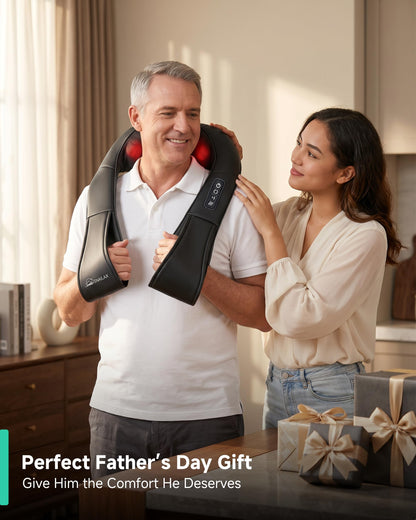 Snailax Shiatsu Neck Massager with Heat, 8 Kneading Nodes for Shoulders 🍁 All In One Marketplace Canada Snailax