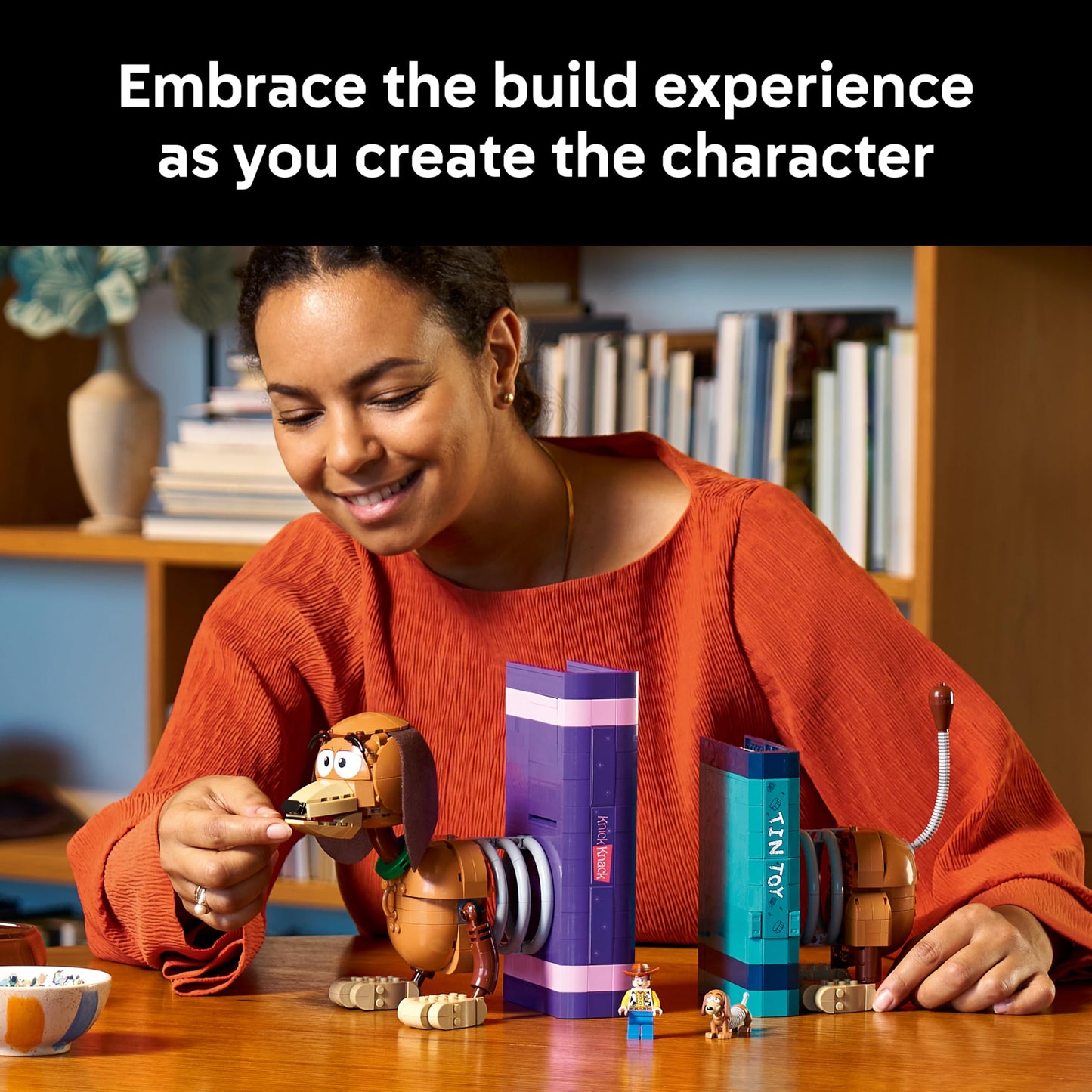 LEGO Disney and Pixar Toy Story Slinky Dog Bookends - Building Set for Adults, Ages 18+ - Disney Gifts for Fans - Bedroom, Shelf or Office Decor - 43301 LEGO