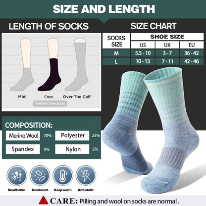 Anlisim Merino Wool Hiking Running Socks for Women, Boot Work Crew Socks 🍁 All In One Marketplace Canada