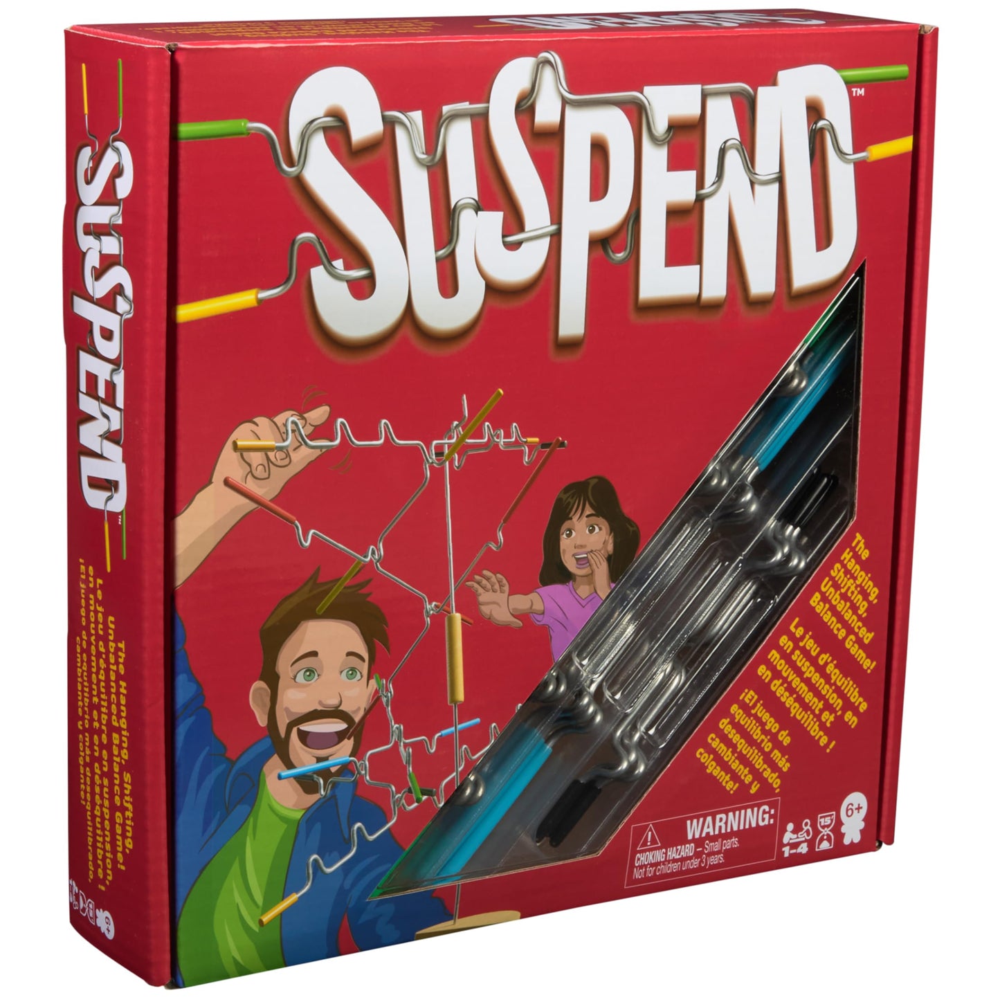 Spin Master Games, Suspend, A Balancing Family Game of Tricky Hangs & Steady Hands, Family Game Night, Learning Toy, 1-4 Players, for Ages 6 & Up Spin Master Games