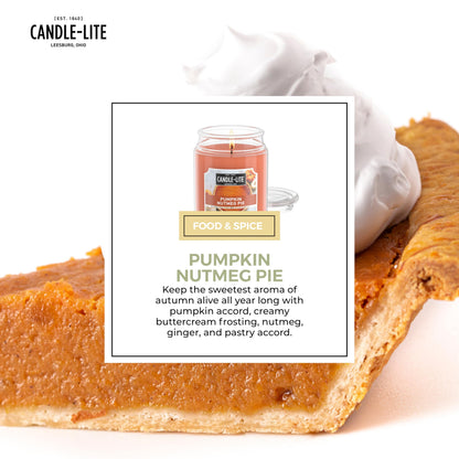 Bougies parfumées d'Halloween Candle-lite, Tarte à la citrouille et noix de muscade, pot de 510 g, fièrement coulée aux États-Unis, bougie d'aromathérapie, mèche unique avec 110 heures de combustion, idéale pour créer une ambiance accueillante