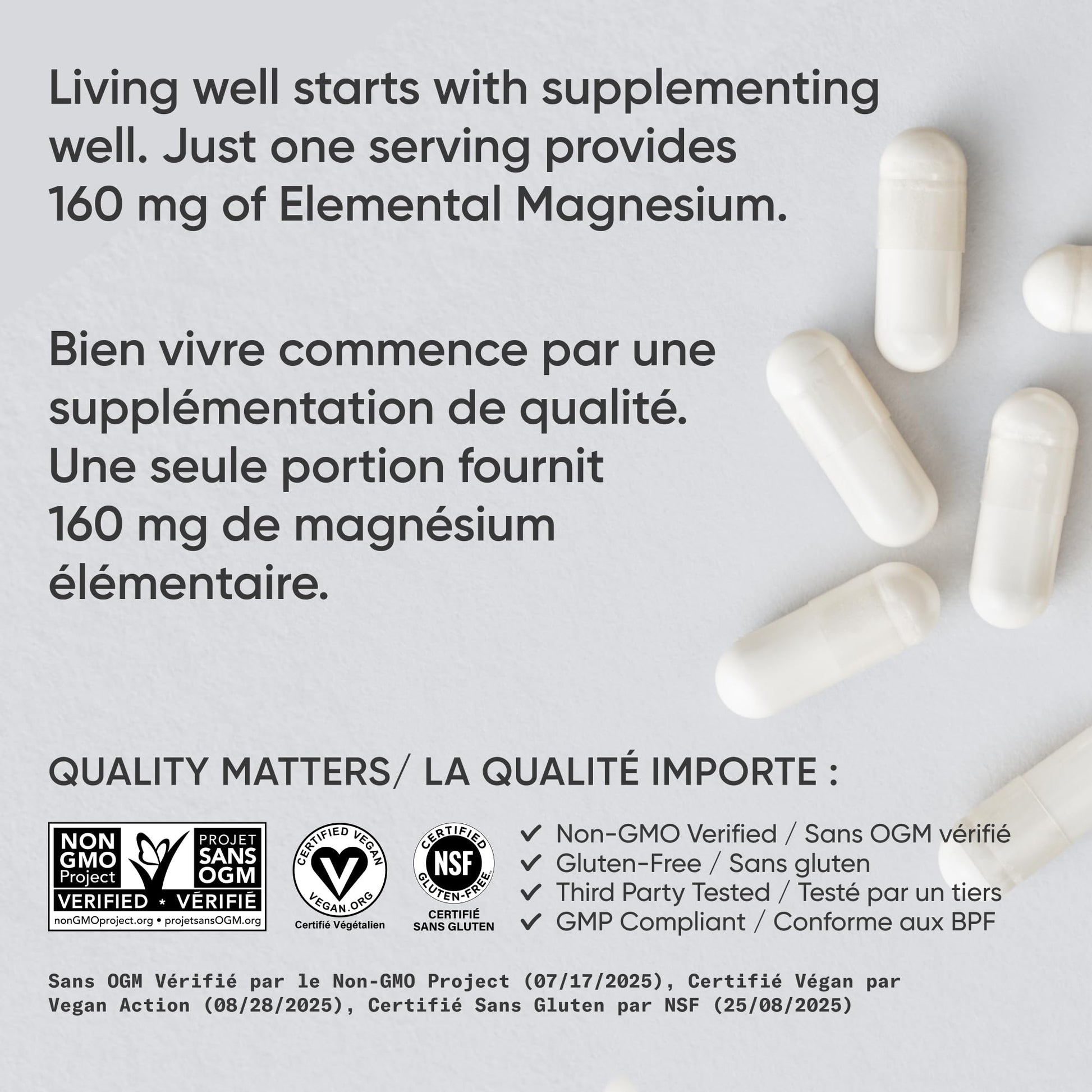 Sports Research® Magnesium Glycinate 160mg - Chelated Magnesium to Support Restful Sleep & Enzymatic Processes - Liquid Softgels - 60 Count - Non-GMO, Gluten-Free Supplement for Daily Use - Available at All In One Marketplace Canada