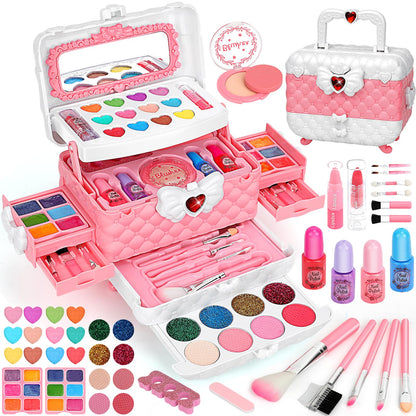 Flybay Kids Makeup Kit Toys for Girls, Washable Girls Makeup Set Children Make Up Kids Toys, Princess Pretend Play Make Up Set Christmas Birthday Gifts for Age 3-12 Year Old Girl 🍁 All In One Marketplace Canada