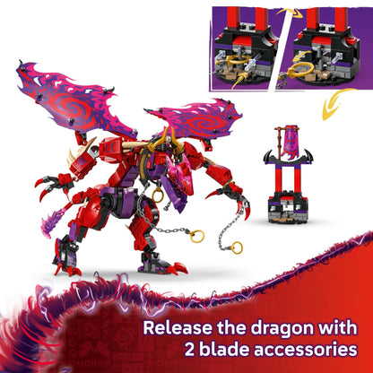 LEGO NINJAGO Thunderfang Dragon of Chaos Building Toy for Kids Ages 8+ - Dragon Rising Playset with 6 Minifigures and Poseable Dragon Figure - Birthday Gift Idea for Boys and Girls - 71832 LEGO