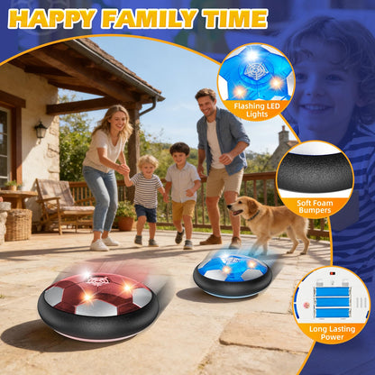 2Pcs LED Hover Soccer Ball Indoor Toys for 3-12 Year Old Boys Girls Christmas Birthday Gifts for 3 4 5 6 7 8 9 10 Years Old Kids Air Floating Soccer Toy Toddler Games Foam Bumper 🍁 All In One Marketplace Canada