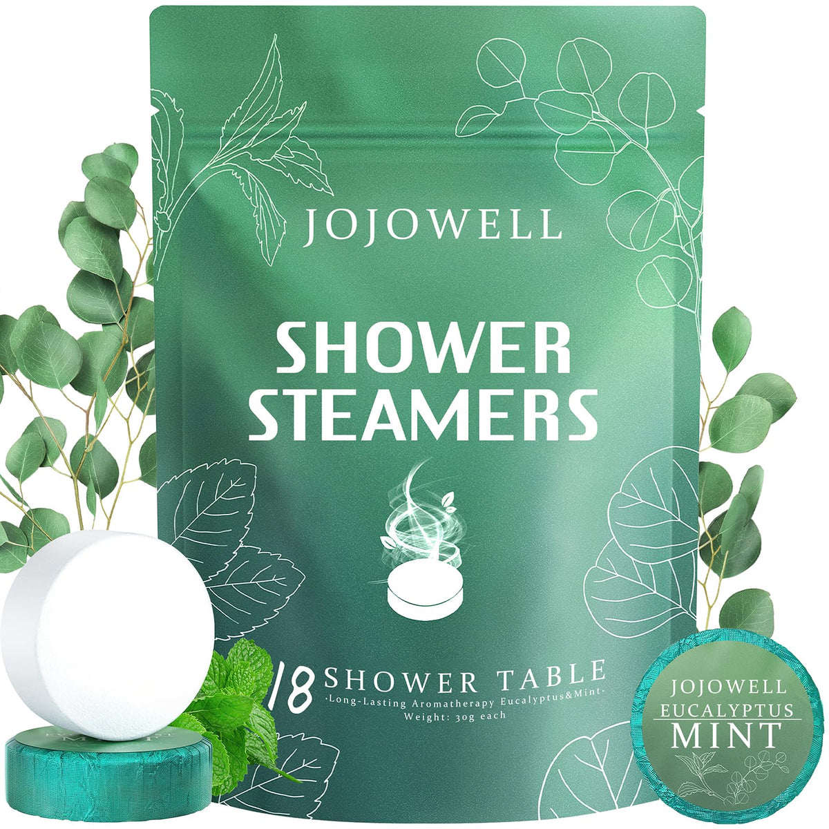 Eucalyptus Mint Shower Steamers Aromatherapy 18 Pack, Christmas Gift Stocking Stuffers for Women Men Mom Dad Wife, Shower Bombs for Congestion & Sinus Relief, Relaxation, Home Spa, Self Care 🍁 All In One Marketplace Canada