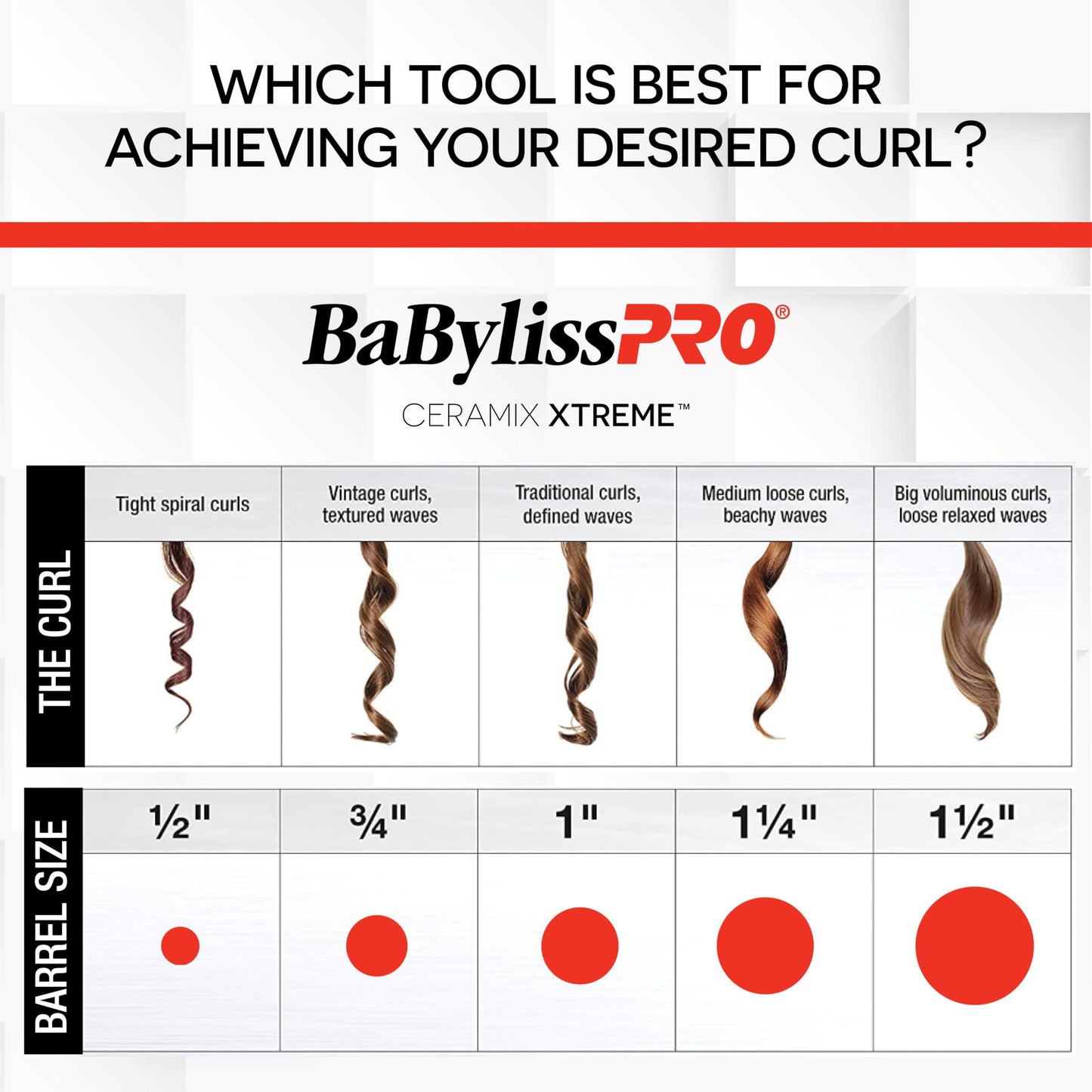 BaBylissPRO Ceramix Xtreme 1.5" Ceramic Curling Iron Professional BaBylissPRO