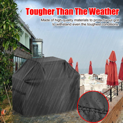 Grill Cover, 48 inch BBQ Gas Grill Cover Waterproof Weather Resistant, UV and Fade Resistant, UV Resistant Material for Weber Char-Broil Nexgrill Grills and More, Black