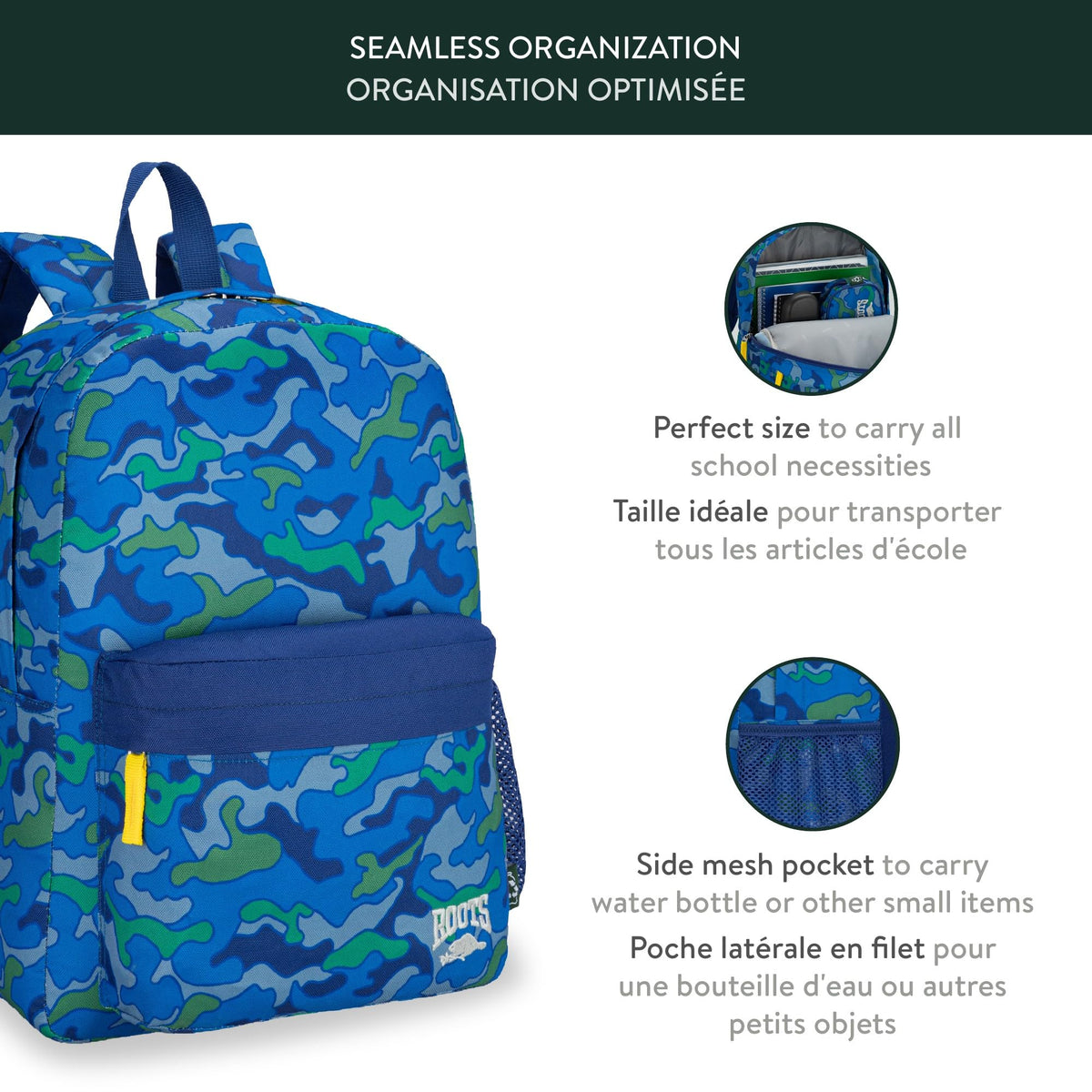 Roots Kids 2-Piece Matching Set, 22.5L Backpack and 5L Lunch Bag