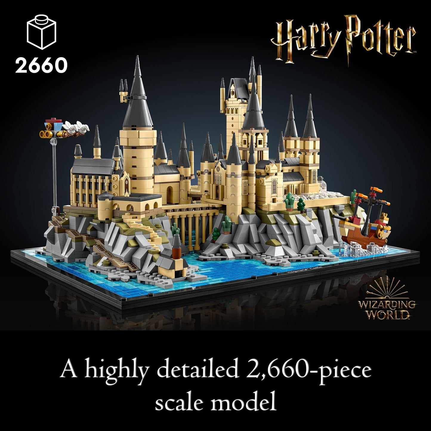 LEGO Harry Potter Hogwarts Castle and Grounds 76419 Building Set, Gift Idea for Adults, Buildable Display Model, Collectible Harry Potter Playset, Recreate Iconic Scenes from The Wizarding World LEGO