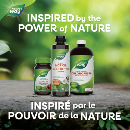 Nature's Way 100% Pure MCT Oil – Organic Coconut-Derived Medium Chain Triglycerides – No Palm or Filler Oils – Keto & Paleo Friendly – Non-GMO, Vegetarian, Gluten-Free, Flavourless – 480 mL Nature's Way