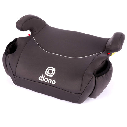Diono Solana 2022, No Latch, Pack of 2 Backless Booster Car Seats, Lightweight, Machine Washable Covers, Cup Holders, Black Charcoal