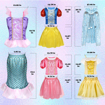 Princess Dress Up for Girls - 5 Princess Outfits,Birthday Gift for 3-6 Year 🍁 All In One Marketplace Canada