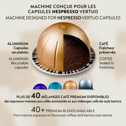 Nespresso Vertuo Up Coffee and Espresso Machine Pearl White