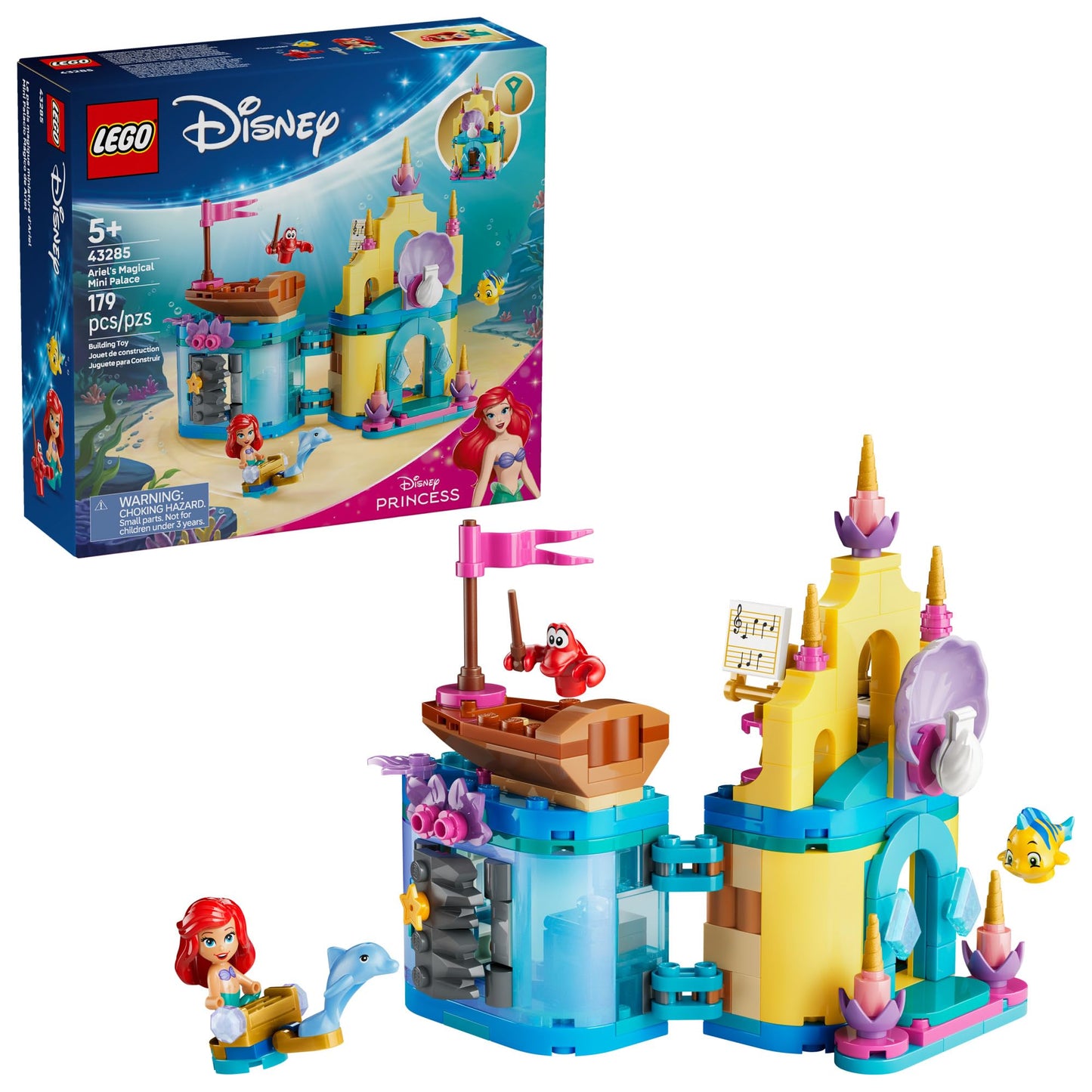 LEGO Disney Princess Ariel's Magical Mini Palace Building Toy - Little Mermaid Toys & Playset for Girls & Boys, Ages 5+ - Disney Gifts for Kids - 43285 LEGO
