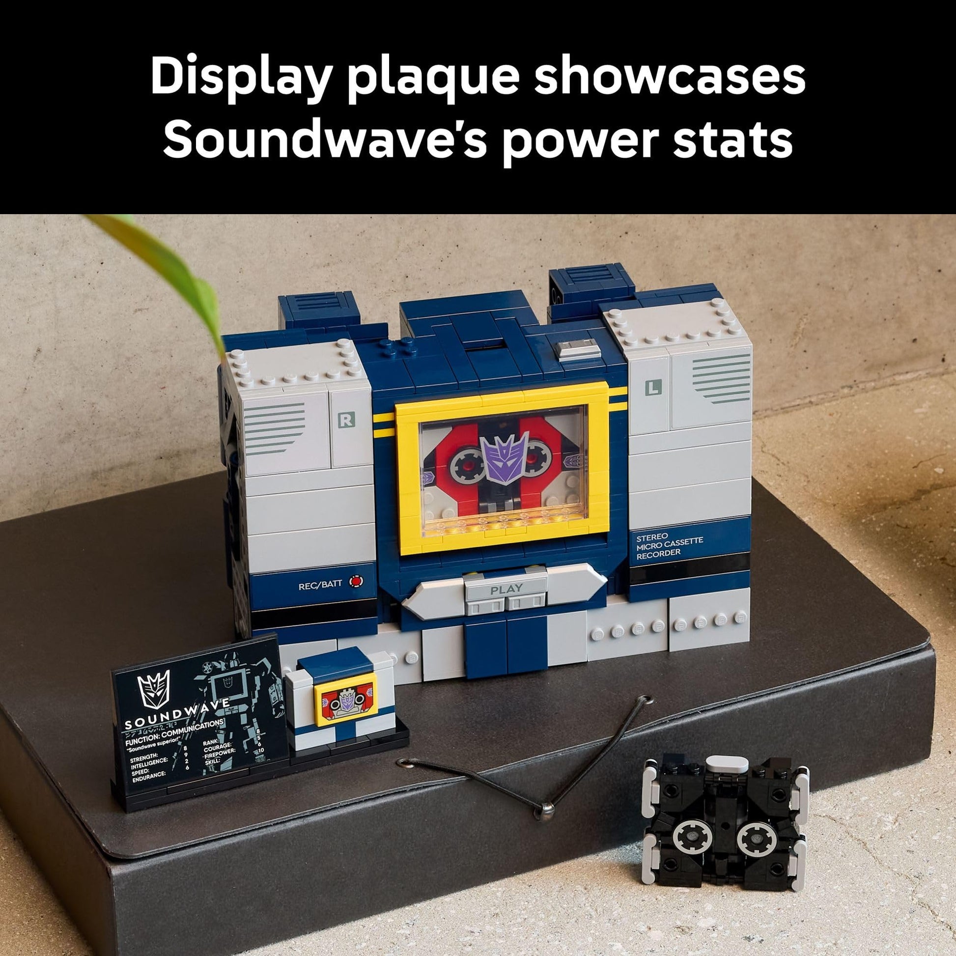 LEGO Icons Transformers: Soundwave - Building Set W/Sound Effects for Adults, 18+ - Model Kit W/Ravage & Laserbeak Figures - DIY Home Decor - Collectible Gift Idea for Sci-FI & Movie Fans - 10358 - Available at All In One Marketplace Canada