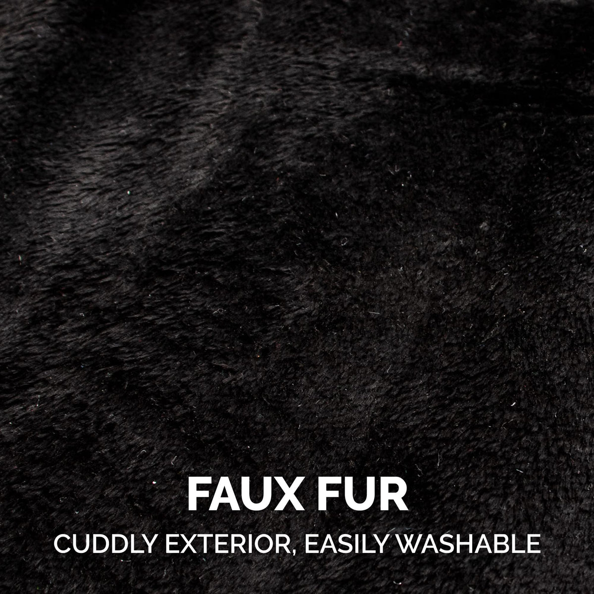 Furhaven Flex-Fit Black Bat Plush Faux Fur Dog Hat, Halloween Costume - Black, Medium