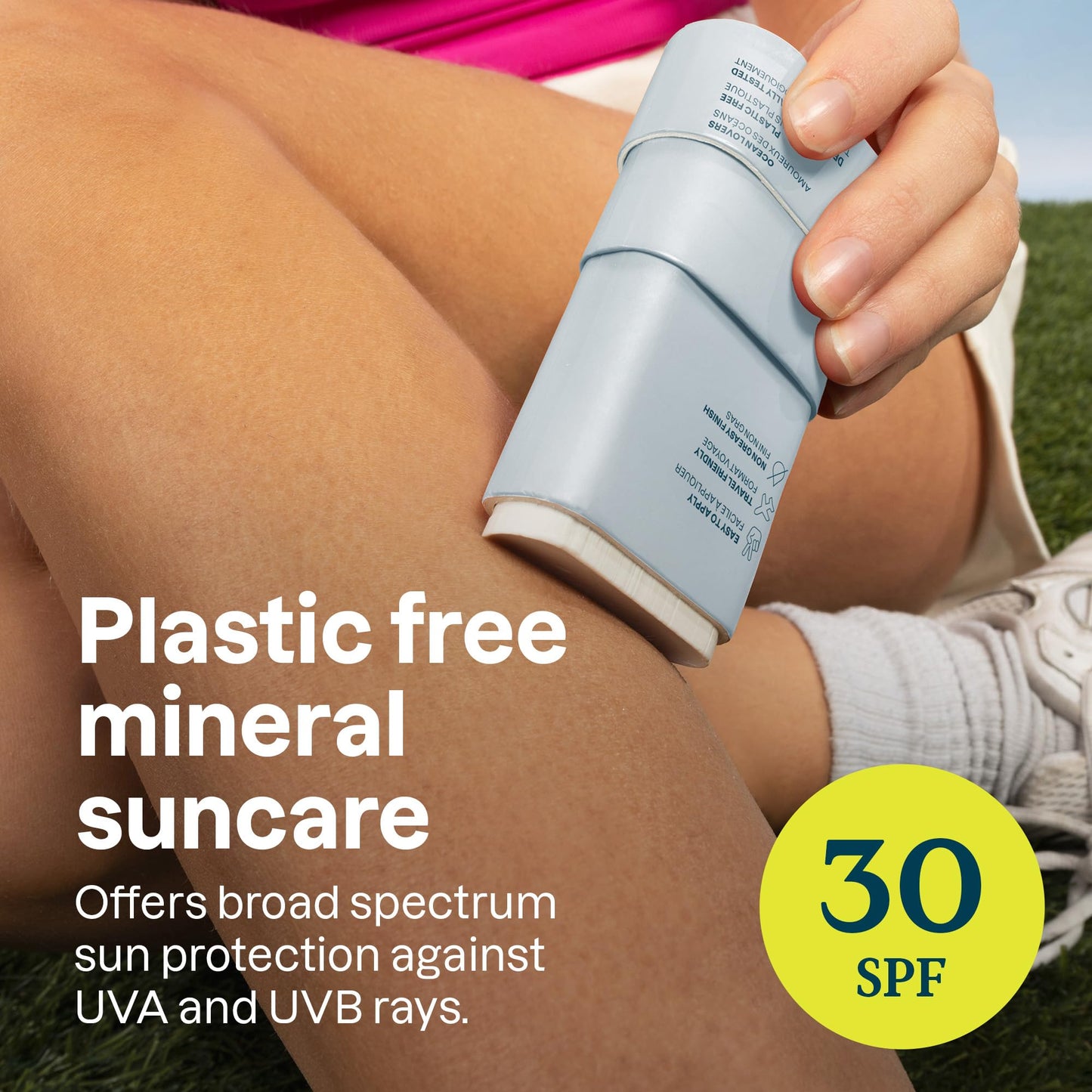 ATTITUDE Mineral Sunscreen Stick for Sensitive Skin, SPF 30, Made in Canada, EWG Verified, Plastic-Free, Broad Spectrum UVA/UVB Protection with Zinc Oxide, Dermatologically Tested, Vegan, Unscented, 60 grams ATTITUDE