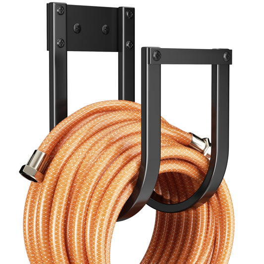 Garden Hose Holder Wall Mount - Heavy Duty Metal Water Hose Hanger for Outside, Durable Hose Hook for Garden, Garage, or Yard Storage - Available at All In One Marketplace Canada
