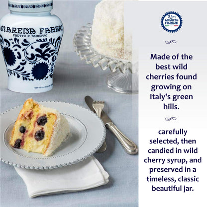 Fabbri Amarena Wild Cherries in Syrup – 21 oz, Gluten Free & Vegan