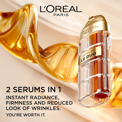 L'Oréal Paris Age Perfect Le Duo, Peptide Serum and Vitamin C & B3 Serum, Hydrating Anti-Aging Face Serum with Collagen Peptides & Vitamin B3, 30 mL - Available at All In One Marketplace Canada