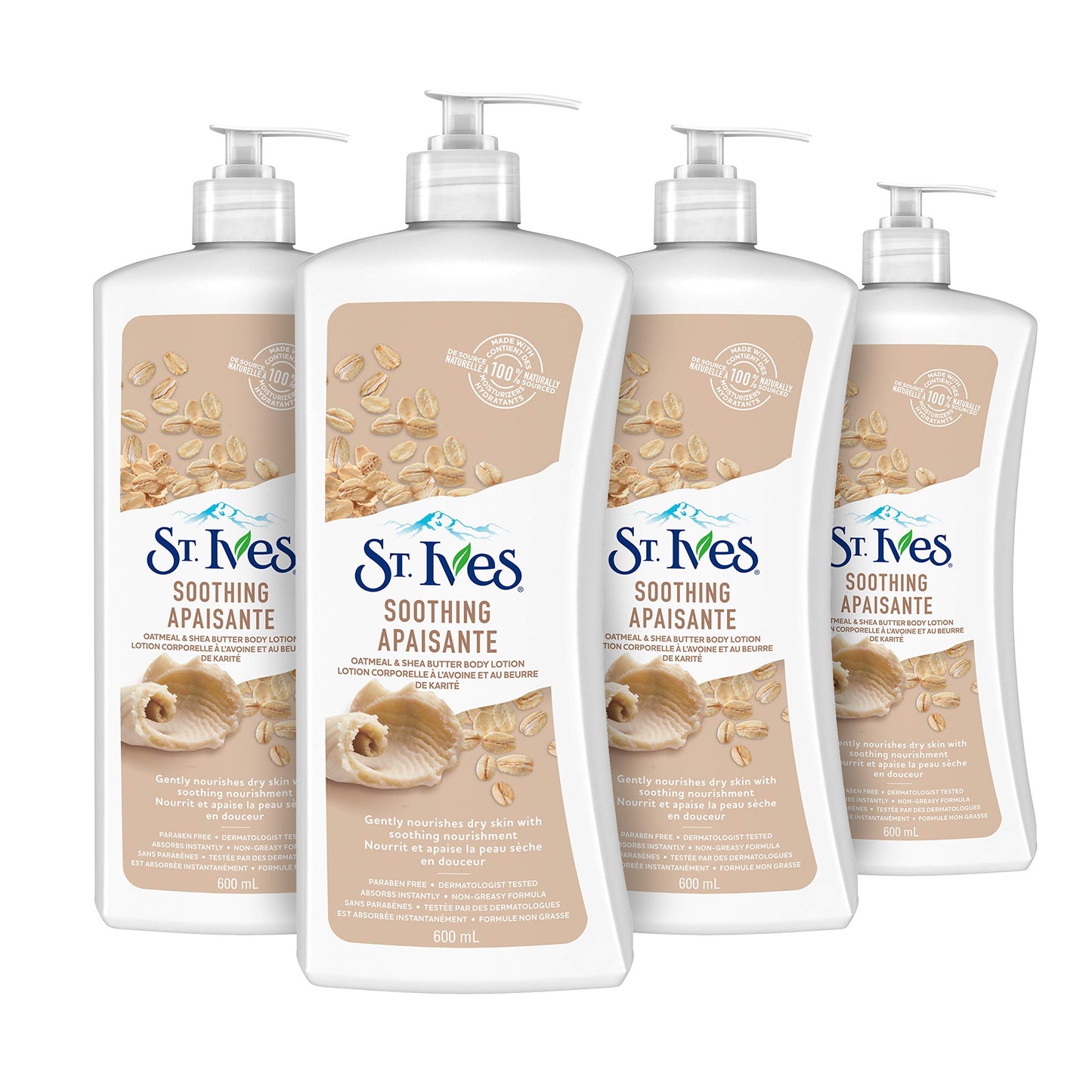 St. Ives Soothing Oatmeal & Shea Butter Body Lotion 4 x 600 mL ST. Ives