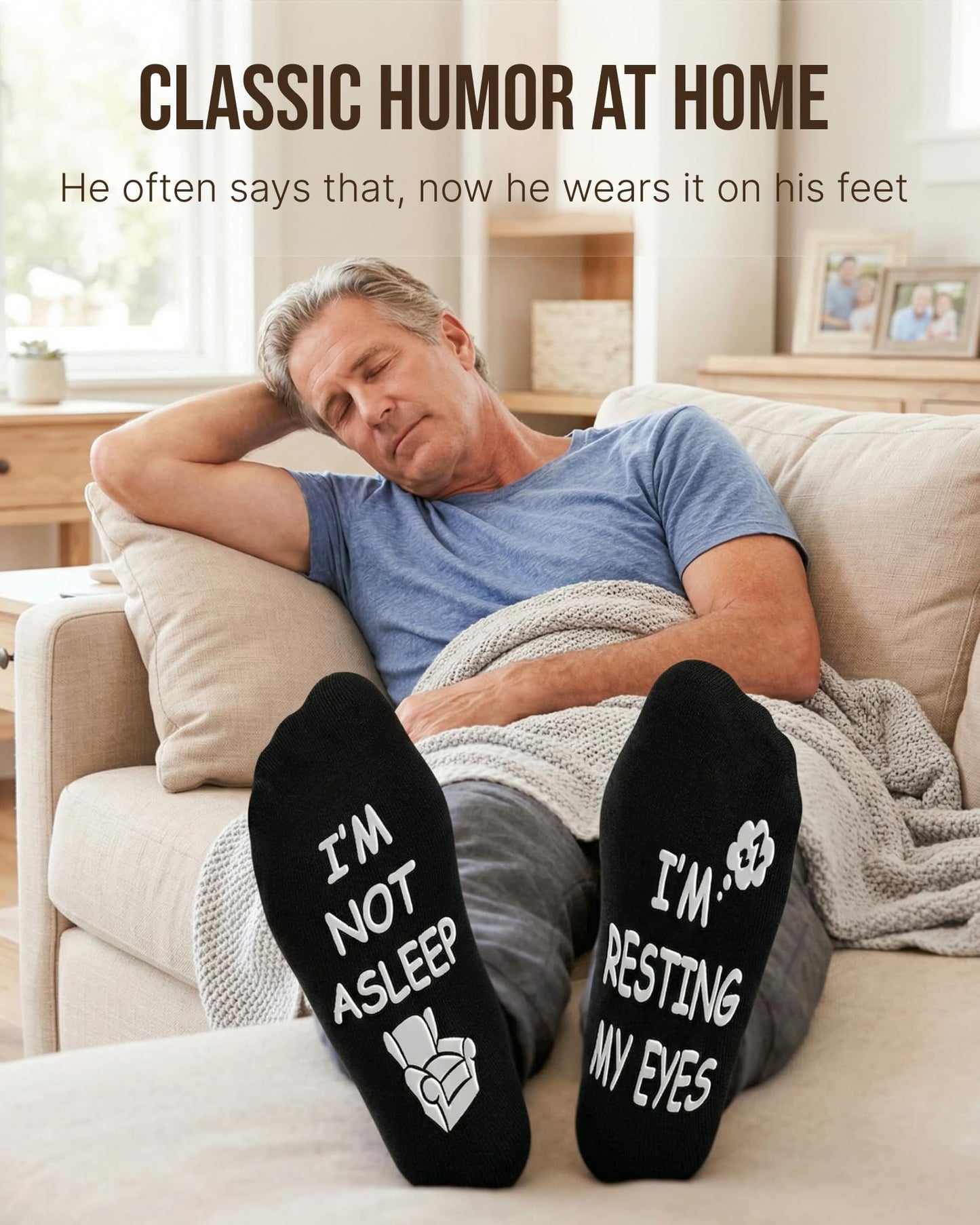Moyel Funny Socks for Men Funky Novelty Fun Gifts for Men Dad Gifts from Daughter Grandpa Gifts Christmas Fathers Day Birthday Gifts for Him Dad Grandpa Husband Boyfriend - Available at All In One Marketplace Canada
