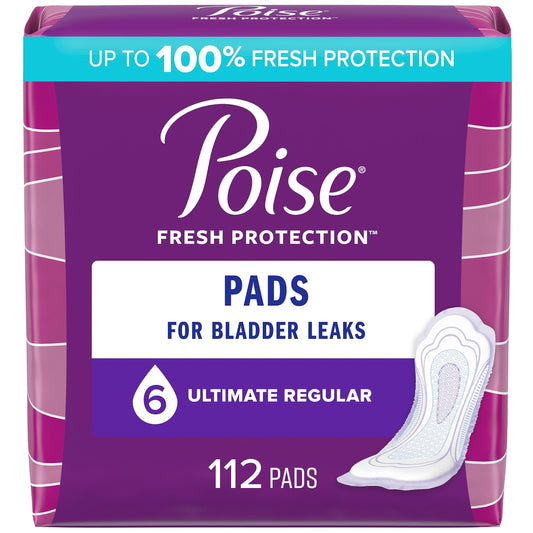 Poise Postpartum Incontinence Pads, Ultimate Absorbency, Regular Length, 112 Count (2 Packs of 56) 🍁 All In One Marketplace Canada