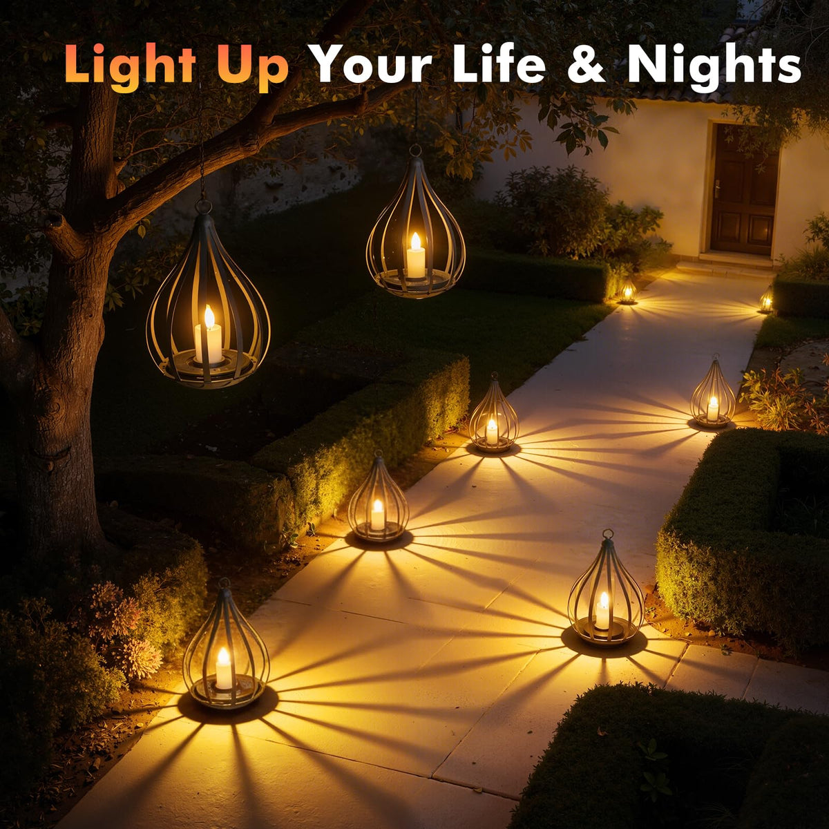 Fall Solar Lanterns Outdoor Decor, Halloween Solar Lights Outdoor Decor 🍁 All In One Marketplace Canada