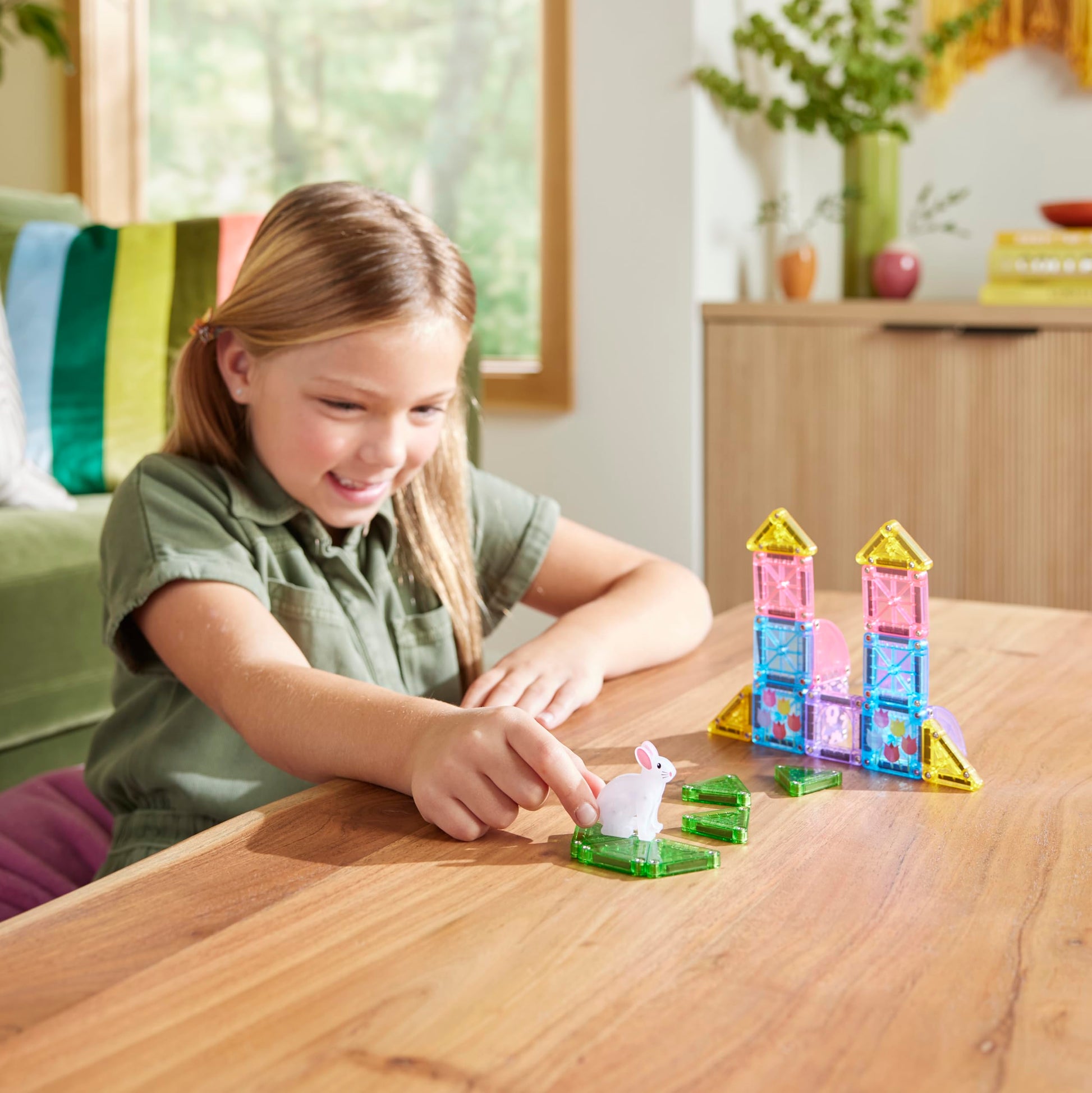 MAGNA-TILES microMAGS 24-Piece Spring Garden Travel Set, The Original Magnetic Building Brand - Available at All In One Marketplace Canada