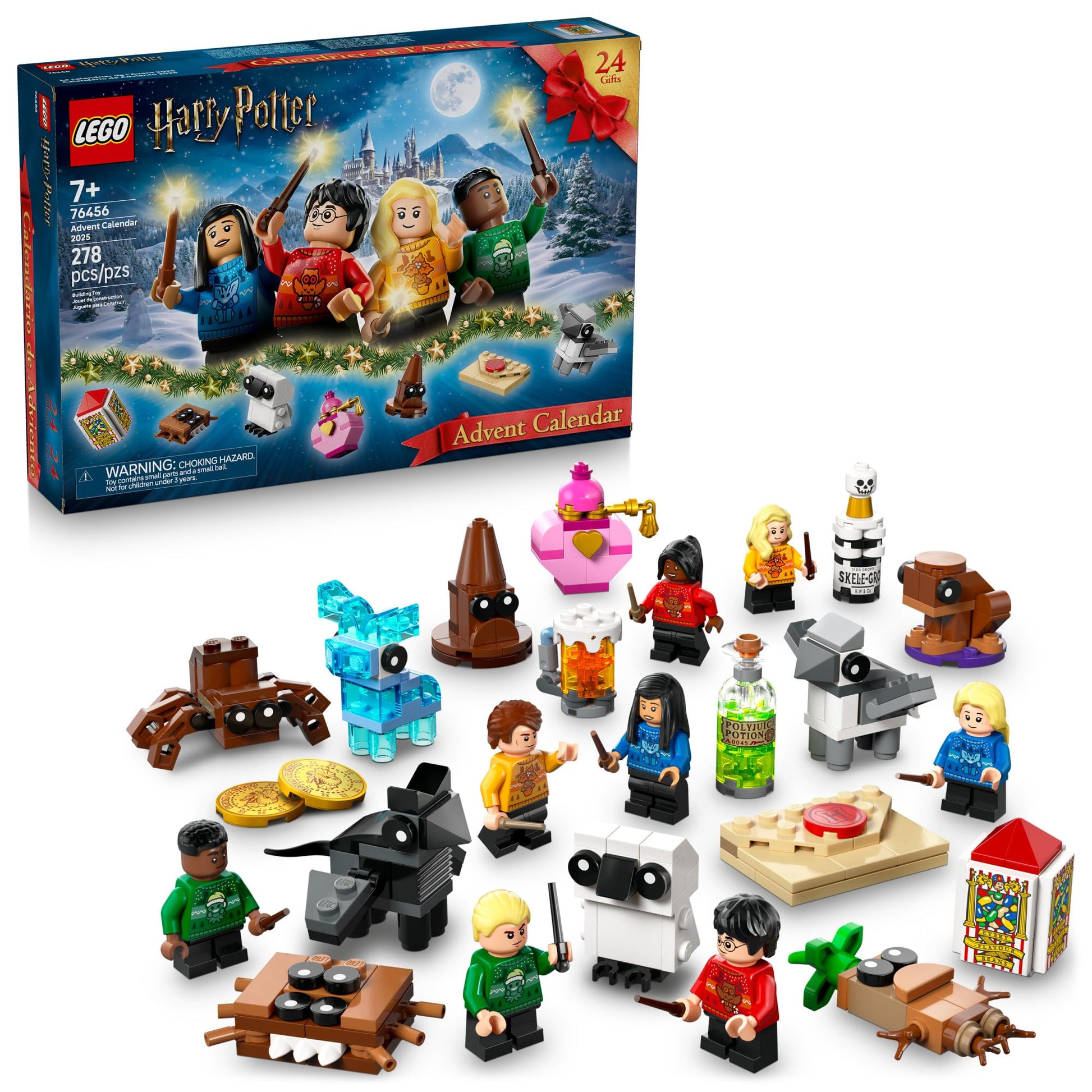 LEGO Harry Potter Advent Calendar 2025 Kids Toy - Holiday Countdown for Boys & Girls, 7+ - 24 Buildable Surprises, Including Harry, Draco & Luna Minifigures - Kids Gift Idea for Christmas - 76456 LEGO