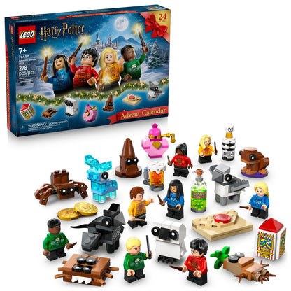 LEGO Harry Potter Advent Calendar 2025 Kids Toy - Holiday Countdown for Boys & Girls, 7+ - 24 Buildable Surprises, Including Harry, Draco & Luna Minifigures - Kids Gift Idea for Christmas - 76456 LEGO